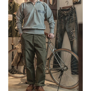 1950s USAFA Reverse Weave Half-Zip Sweatshirt - Gray Non Stock Mfg. Co.